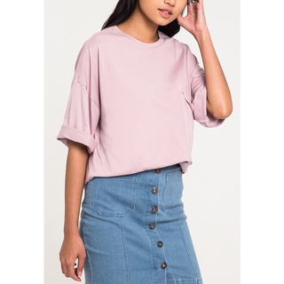 ลดเหลือ 𝟭𝟲𝟱 ใส่โค้ด 𝗦𝗛𝗨𝗥𝗚𝗫𝟱𝗔𝗝𝗤 เสื้อยืด Oversized Pocket Loose (ชมพูอ่อน)