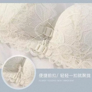 ✨w&c bras✨บรากระดุมหน้าสุดเซ็กซี่ บราผู้หญิง ดันบรา สายสะพายไหล่ถอดได้ NY010