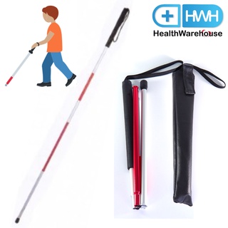 ไม้เท้านำทาง พับได้ ไม้เท้า อลูมิเนียม Visually Impaired Walking Stick Cane Aluminium Foldable ไม้เท้าคนตาบอด