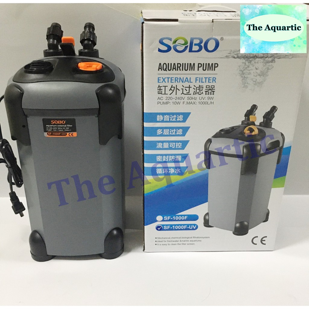กรองนอก SF-1000F-UV 9w  F.max : 1000L/H สำหรับตู้ 30-36 นิ้ว