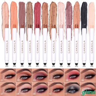 Cakila Matte colors shimmer eyeshadow pencil Beauty shimmer eyeshadow Stick Beauty eyeshadow SINGLE PEN อายแชโดว์แบบแท่ง Matte Pearlescent Waterproof Eye Shadow Stick INS POP