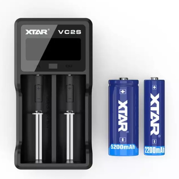 XTAR VC2S หน้าจอ LCD แบตเตอรี่ชาร์จ USB Charger & PowerBank