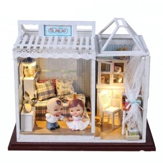 [พร้อมส่ง] บ้านตุ๊กตาdiy Blue Dream House