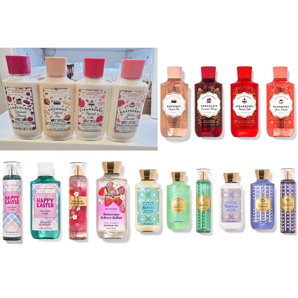 Bath & Body Works กลิ่นแนวขนม Chocolate Covered Cherry,Strawberry Poundcake, Coconut Cream Pie, Fruity Sherbet Scoop