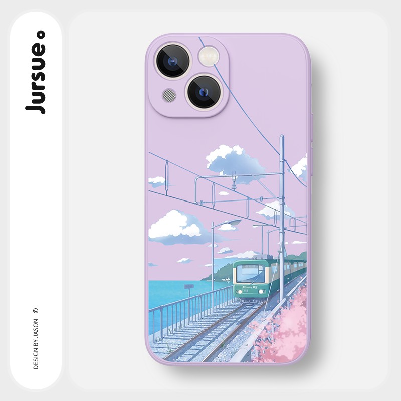 JURSUE เคสไอโฟน เคสซิลิโคนนุ่มขอบเหลี่ยมกันกระแทกน่ารักตลก เคสโทรศัพท์ Compatible for iPhone 17 16 15 14 13 12 11 Pro Max SE 2020 X XR XS 8 7 6 6S Plus พลัส Y16230