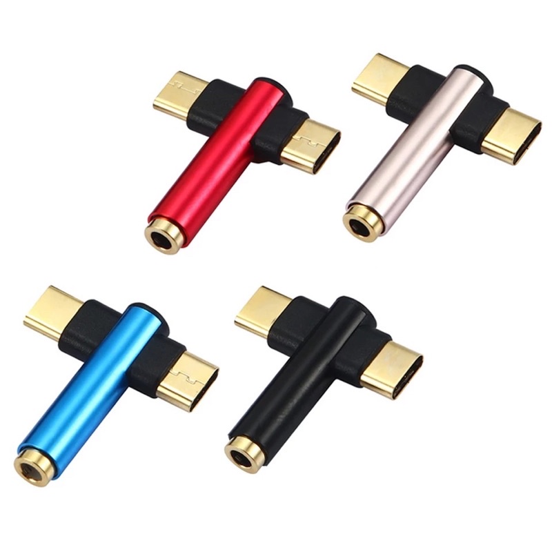 USB C Y-TYPE C  To 3.5มม.แจ็คหูฟังอะแดปเตอร์หูฟังเสียง USB C หูฟังมุมสำหรับโทรศัพท์มือถือ Google Nex
