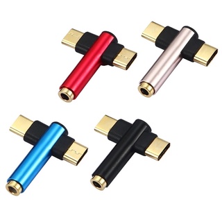 USB C Y-TYPE C  To 3.5มม.แจ็คหูฟังอะแดปเตอร์หูฟังเสียง USB C หูฟังมุมสำหรับโทรศัพท์มือถือ Google Nexus 6P 5X LG G5 G6