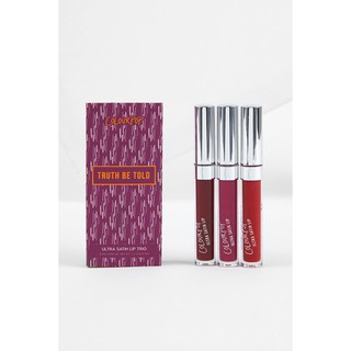 ColourPop Ultra Set -  TRUTH BE TOLD โทนแดงเข้ม ไซส์ปกติ 3 แท่ง เนื้อซาติน