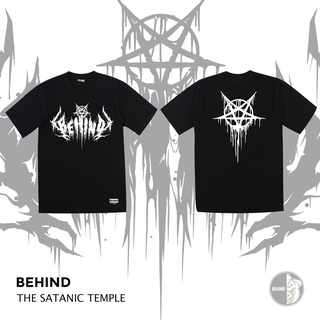 เสื้อยืดผ้าฝ้าย เสื้อยืด “THE SATANIC TEMPLE “ แขนสั้น แนวสตรีท Oversize เสื้อยืดชาย หญิงL XL  XXL 3XL