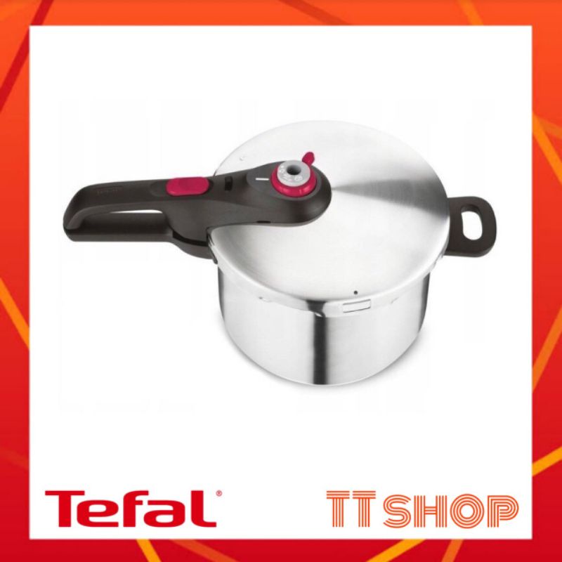 Tefal หม้ออัดแรงดัน ความจุ 6 ลิตร Secure Neo Brushed Red รุ่น P2530750 Online Exclusive