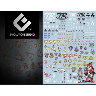 ดีคอลน้ำ [Evo] ESD 003 TR Logo of Log of TEAM AOZ Advance / Titans /TR Trial MG 1/100 HG 1/144 WATER DECAL