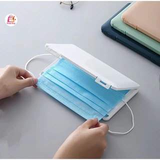 กล่องเก็บหน้ากากอนามัย ป้องกันฝุ่น เรียบสะอาดดูดี เก็บแมส เก็บอุปกรณ เก็บพาสปอต สามารถพกพาได้อย่างสะดวก