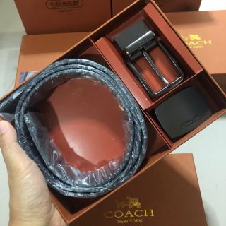 เซ็ทเข็มขัด"COACH"พร้อมหัวเข็มขัด2หัว งานไฮเอน