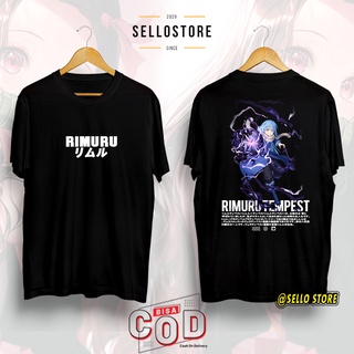 เสื้อยืดแขนสั้น พิมพ์ลายการ์ตูนอนิเมะ Rimuru Tempest Tensei Shitara Slime Datta Ken สไตล์ญี่ปุ่น แฟชั่นคู่รัก สําหรับผู้