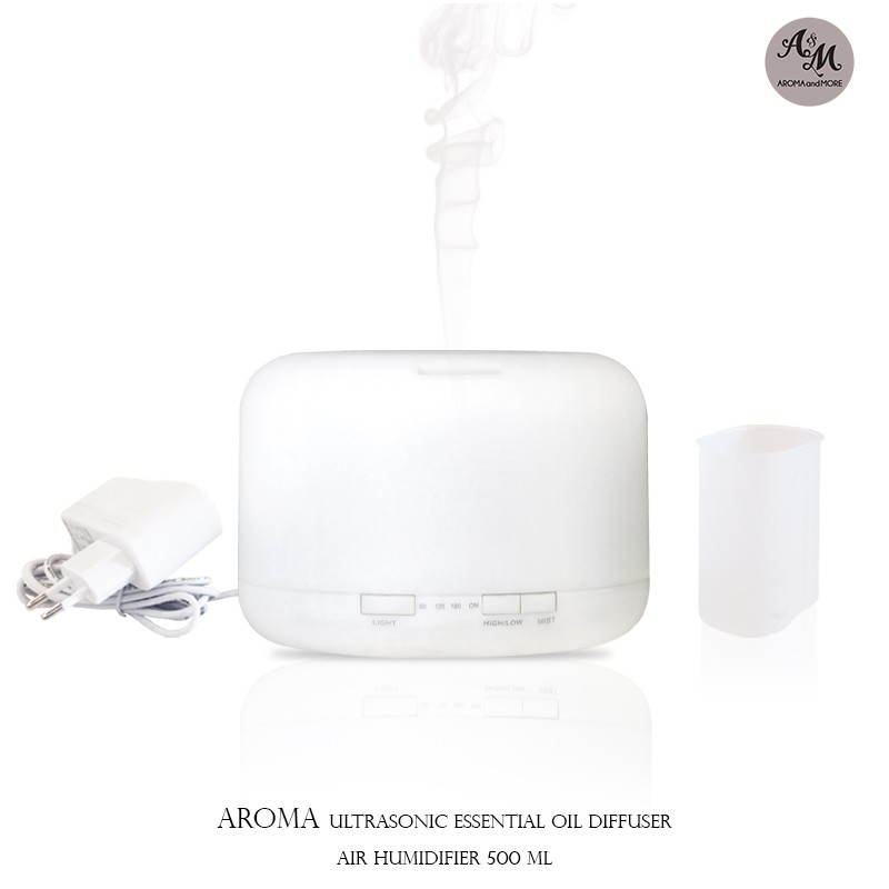 Aroma&more  เครื่องพ่นไอน้ำอโรมา รุ่นยอดนิยมใช้ต่อเนื่อง 10ชม Essential Oil Aroma Diffuser Ultrasonic (500ML)