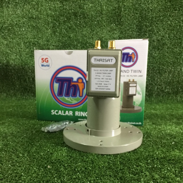 หัว LNB C-Band ไทยแซท 5G Fillter รุ่น C2 (2ขั้ว)