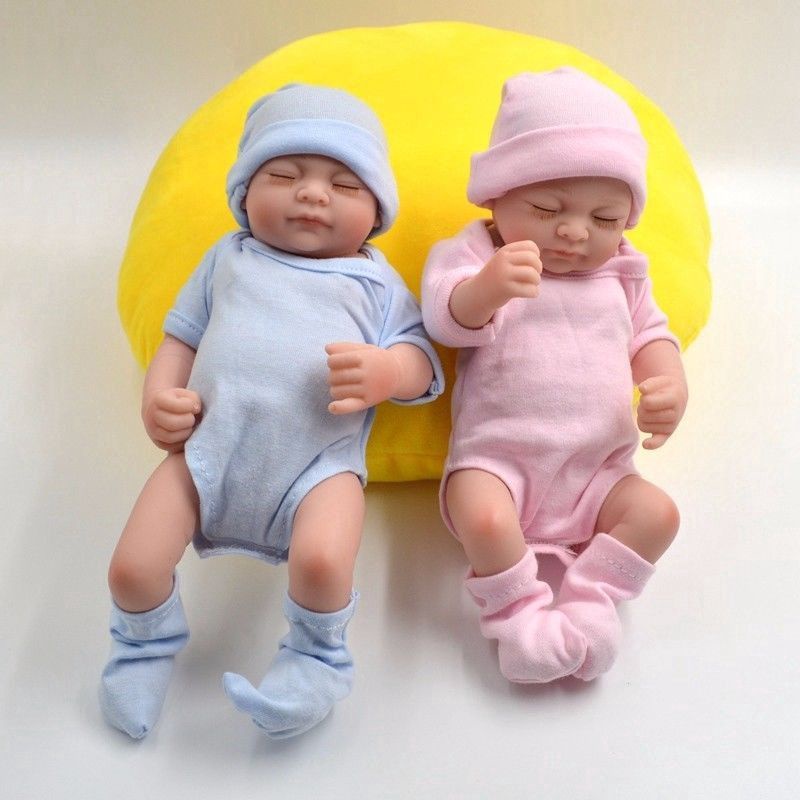 ตุ๊กตาเด็กทารกแรกเกิด เสมือนจริง ซิลิโคนไวนิล แฮนด์เมด ขนาด 11 นิ้ว 28 ซม.