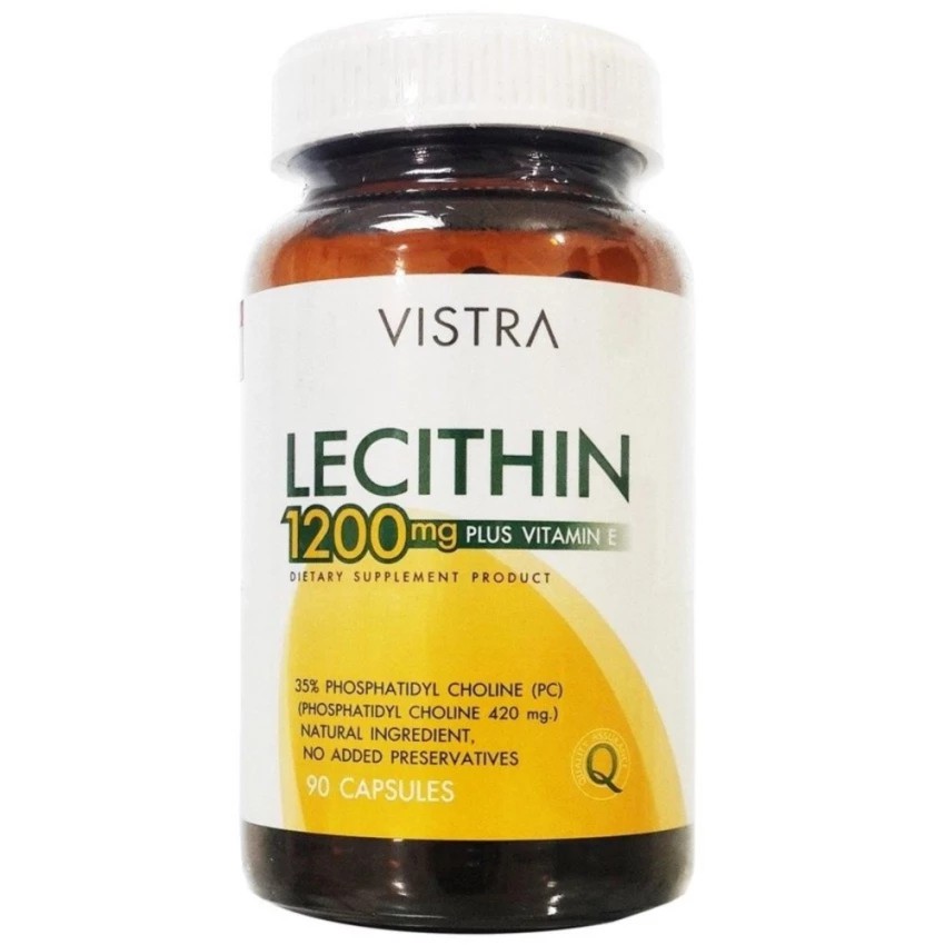 Vistra Lecithin 1200 mg. Plus Vitamin E  45 แคปซูล 1 ขวด