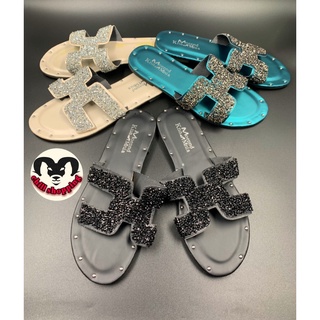 (ch1007k)เขียวมรกต , Women sandals, รองเท้าแตะแฟชั่น , รองเท้าแตะหญิง , รองเท้าแตะผญ , รองเท้าแตะสวยๆ ลดพิเศษ