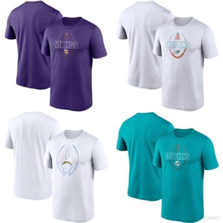 Thht NFL Miami Dolphins เสื้อยืดคอกลม แขนสั้น พลัสไซซ์ สําหรับทุกเพศ