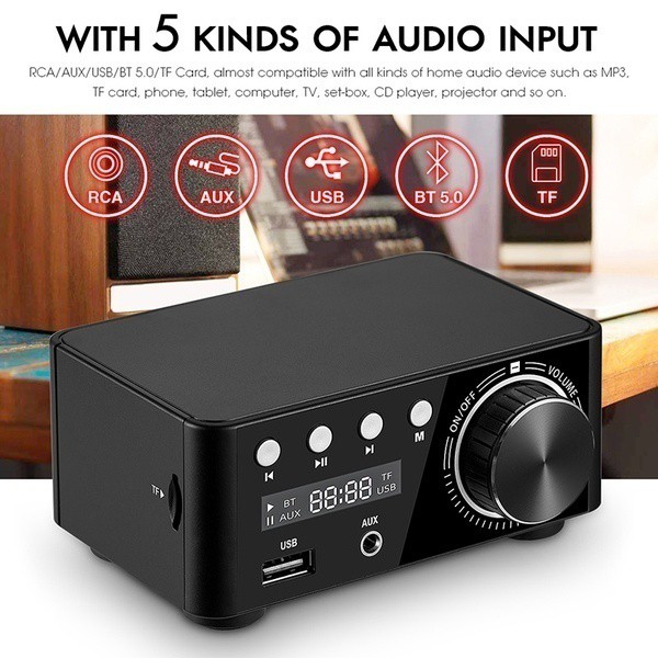 Mini Audio HiFi Bluetooth 5.0 HiFi Power Amplifier Class D Tpa3116 ...