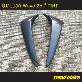 บังลมนอก เวฟ125 Wave125 สีเทาA11  /เฟรมรถ กรอบรถ ชุดสี