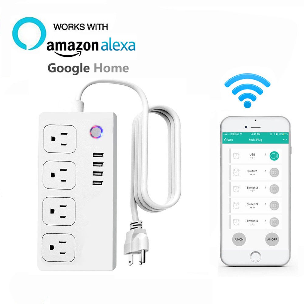 Wifi Smart Power Strip Surge Protector Compatible With ...