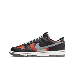 NIKE  Dunk Low PRM BLACK AND TUMBLED GREY ของแท้ 100%