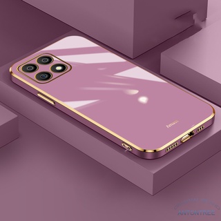 [พร้อมส่ง] เคสซิลิโคนนิ่ม ขอบตรง หรูหรา สําหรับ Honor X8a X7a