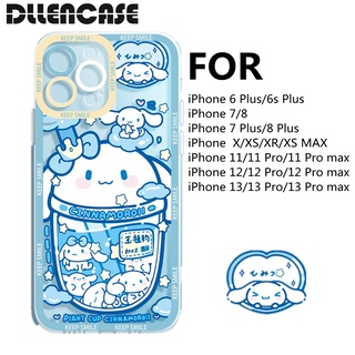 Dllencase เคสโทรศัพท์มือถือแบบนิ่ม TPU ใส กันกระแทก ลายการ์ตูน สําหรับ Compatible For iPhone 14 13 Pro Max 6 Plus 6s Plus 7 7 Plus 8 8 Plus X XS XR XS Max 11 12 13 Pro Pro Max A250