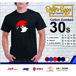 ✘เสื้อยืดผู้ชาย Pokemon ภาพการ์ตูนผู้ใหญ่ Size Unisex Cotton Combed 30s Distro Kage ชุดลำลอง