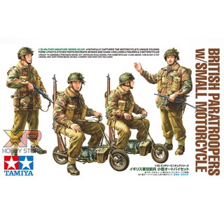 [Tamiya] 1/35 : British Army Airborne Soldiers Small Motorcycle Set (TA 35337)