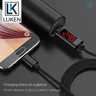 Luken 3a Usb สายชาร์จอย่างรวดเร็วจอแสดงผล Lcd 3 . 0 Micro Type C