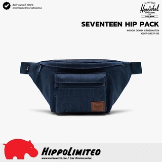 กระเป๋า ⌇ Herschel ⌇ รุ่น Seventeen ⌇ สี Indigo Denim Crosshatch ⌇ สินค้าของแท้ 100% จากตัวแทนจำหน่ายโดยตรง