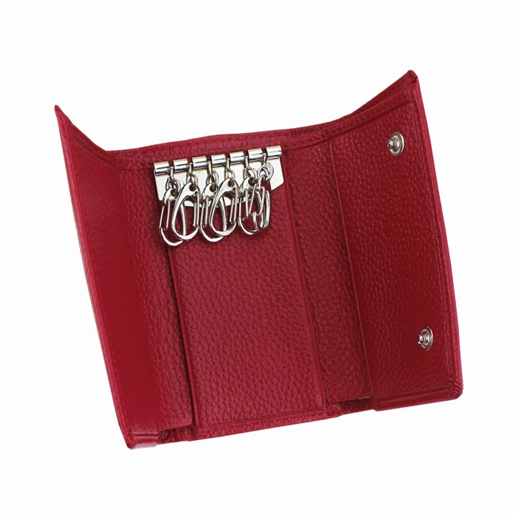 กระเป๋าใส่กุญแจแบบ Unisex หญิง ชาย หนังวัวแท้ กระเป๋าพับบัตร Tri-Fold