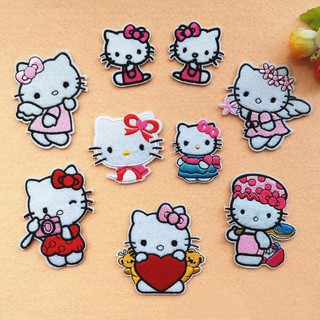 ผ้าเย็บปักลาย Hello Kitty DIY