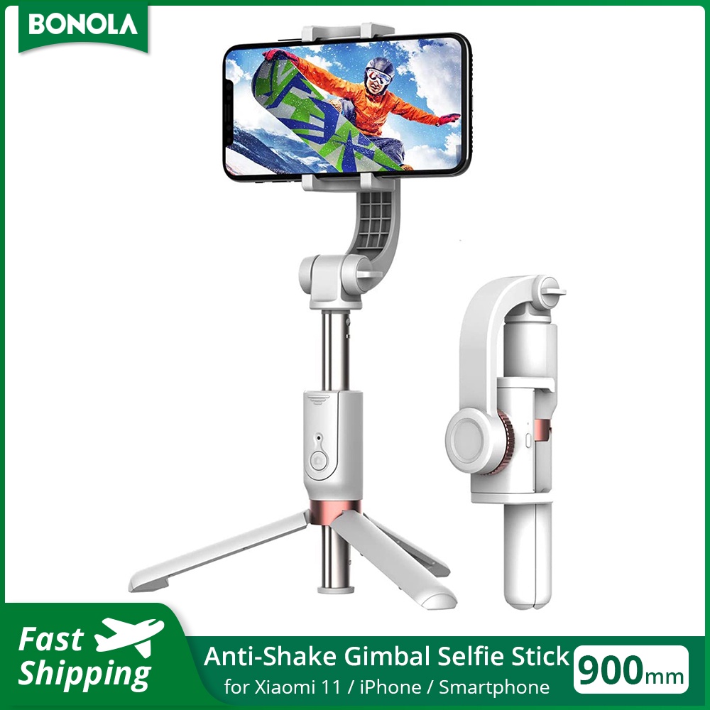 Bonola AntiShake Gimbal Selfie Stick for Xiaomi 11 iPhone 12
