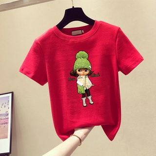 เสื้อยืดลําลอง ผ้าฝ้าย พิมพ์ลาย อินเทรนด์ สําหรับแม่ และลูก