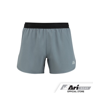 ARI WOMENS ALLROUND 3" RUNNING SHORTS - GREY/BLACK/SILVER กางเกงวิ่งหญิง อาริ ออราวนด์ 3 นิ้ว สีเทา