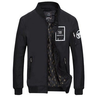 Bomber Jacket เสื้อแจ็กเก็ตสีพื้นกันลมกันหนาว (10113MM)