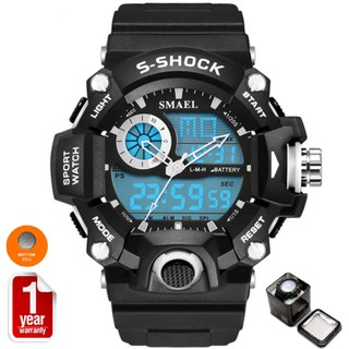 SMAEL นาฬิกาข้อมือผู้ชาย Sport Digital LED &amp; Analog รุ่น SM1385 (Black)