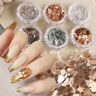 Glitter Mica Ultrathinโลหะ DIY 6ชิ้น/เซ็ต