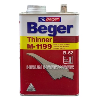 ทินเนอร์ BEGER B52 # M1199  ขนาด 1 แกลลอน ทินเนอร์ผสมสีย้อมไม้ ทินเนอร์สีย้อมไม้