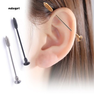 🌾Fashion Screw Industrialcaffold Wrap Bar Ear Cartilage Helix Barbell Piercing