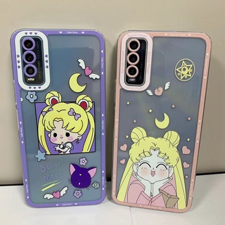 เคสโทรศัพท์มือถือแบบนิ่ม ใส ลายการ์ตูนเซเลอร์มูน 2021 Y53S Y51A Y33 Y01 Y01A T1X Y21A V15 V11i V20 PRO V20 SE V21 5G V21E 4G TM136Y สําหรับ Vivo Y91 Y93 Y95 Y91i V23 V23E Y85 V9 Y51 2020 Y31