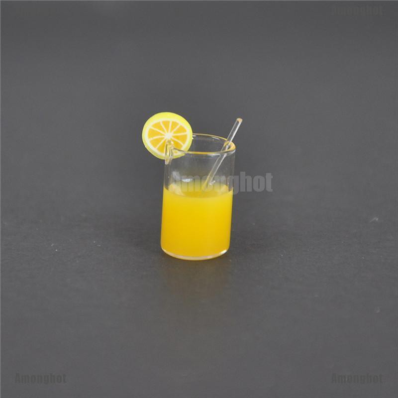 Amonghot 2X Mini Lemon Water Cup Dollhouse Accessories Toy Mini Decor ...