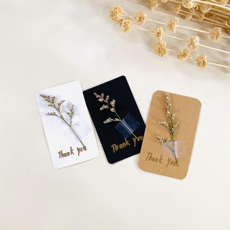 𝓁𝒾𝓁𝒾 ☆ Thank you card การ์ดขอบคุณตกแต่งดอกไม้แห้ง dry flower thank you card