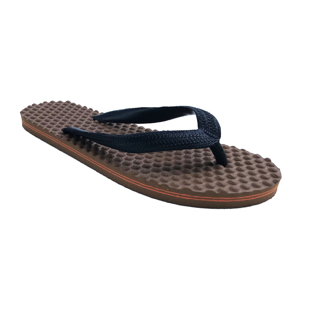 รองเท้าแตะเพื่อสุขภาพ ปุ่มนวดเท้า ผ่อนคลาย สีน้ำตาล Massage Flip Flops