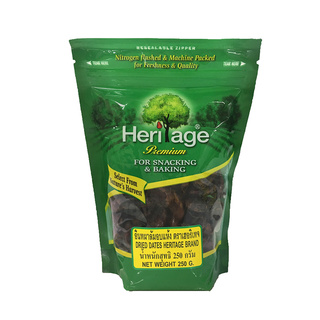 🔥 HOT🔥 เฮอริเทจ อินทผลัมอบแห้ง 250 กรัม Heritage Dried Dates 250 g