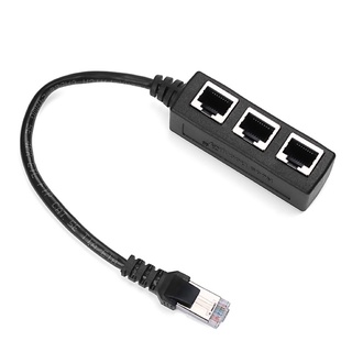 1 ชายหญิง 3 RJ45 LAN Ethernet สายเคเบิลเครือข่ายปลั๊กอะแดปเตอร์สำหรับแล็ปท็อป PC